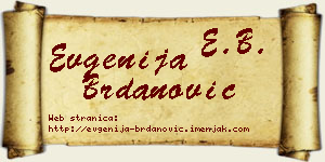 Evgenija Brdanović vizit kartica